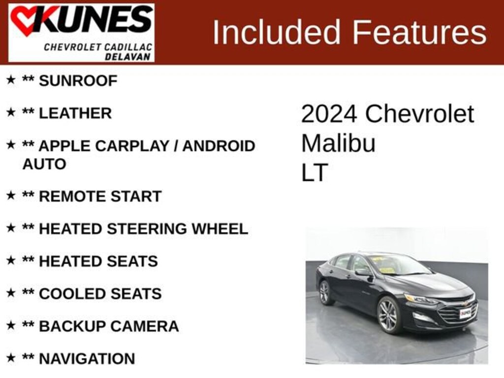 Used 2024 Chevrolet Malibu 2LT Car