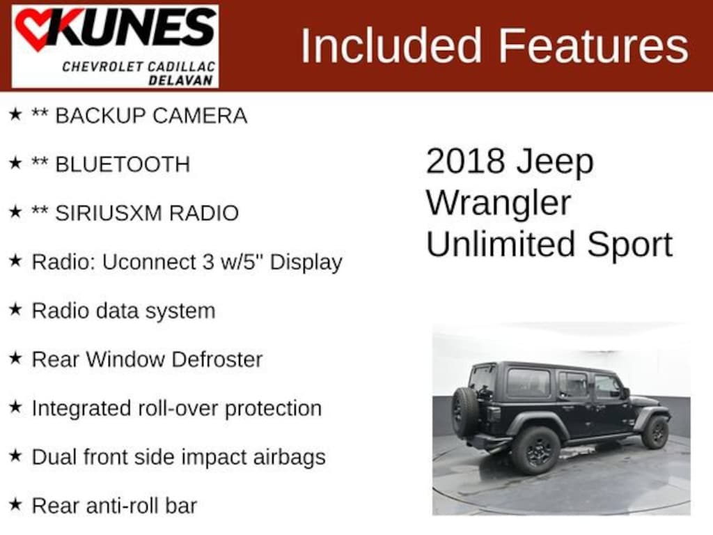 Used 2018 Jeep Wrangler Unlimited Sport