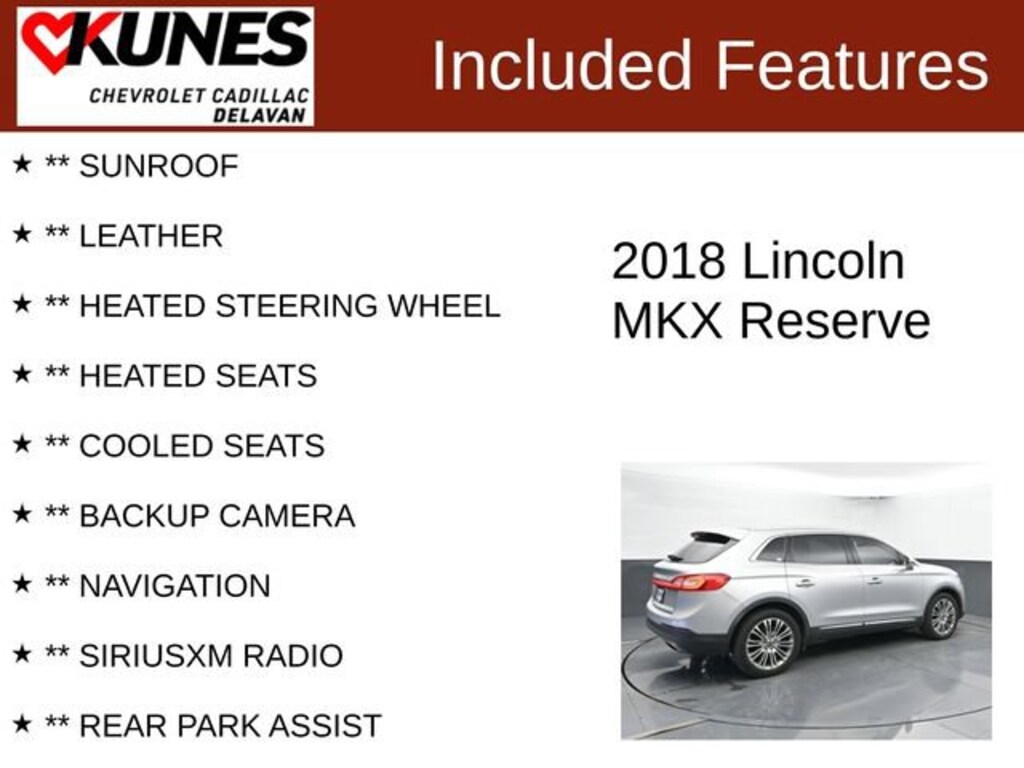 Used 2018 Lincoln MKX Reserve