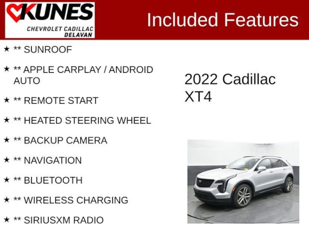 Used 2022 CADILLAC XT4 Sport SUV