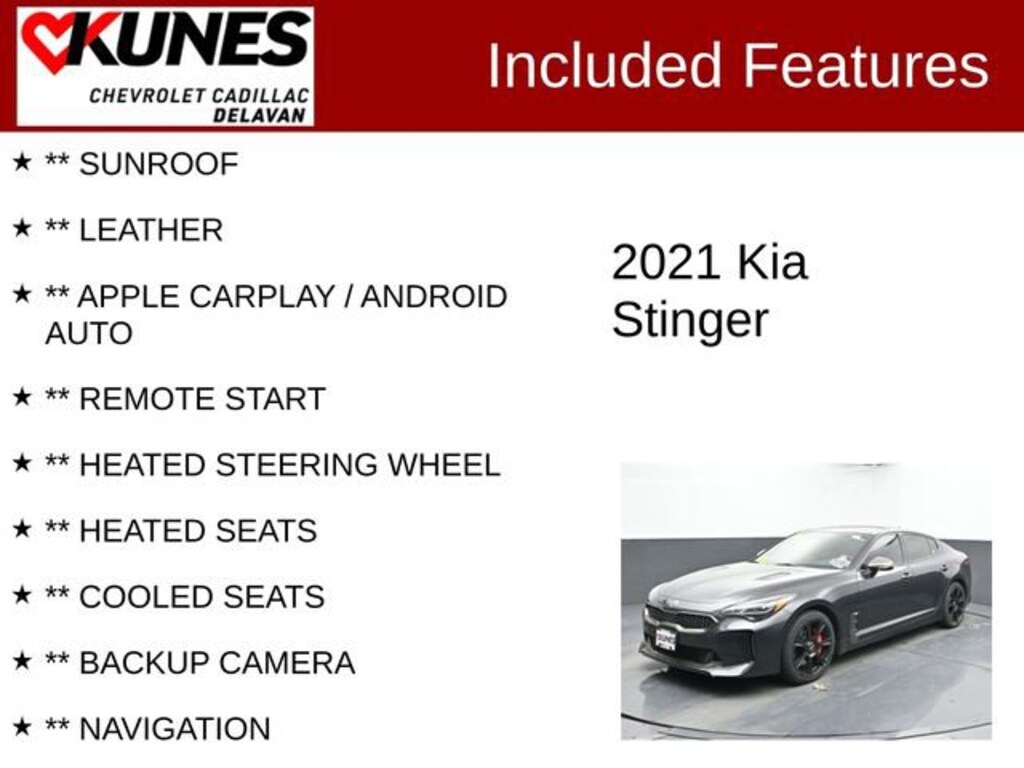 Used 2021 Kia Stinger GT2