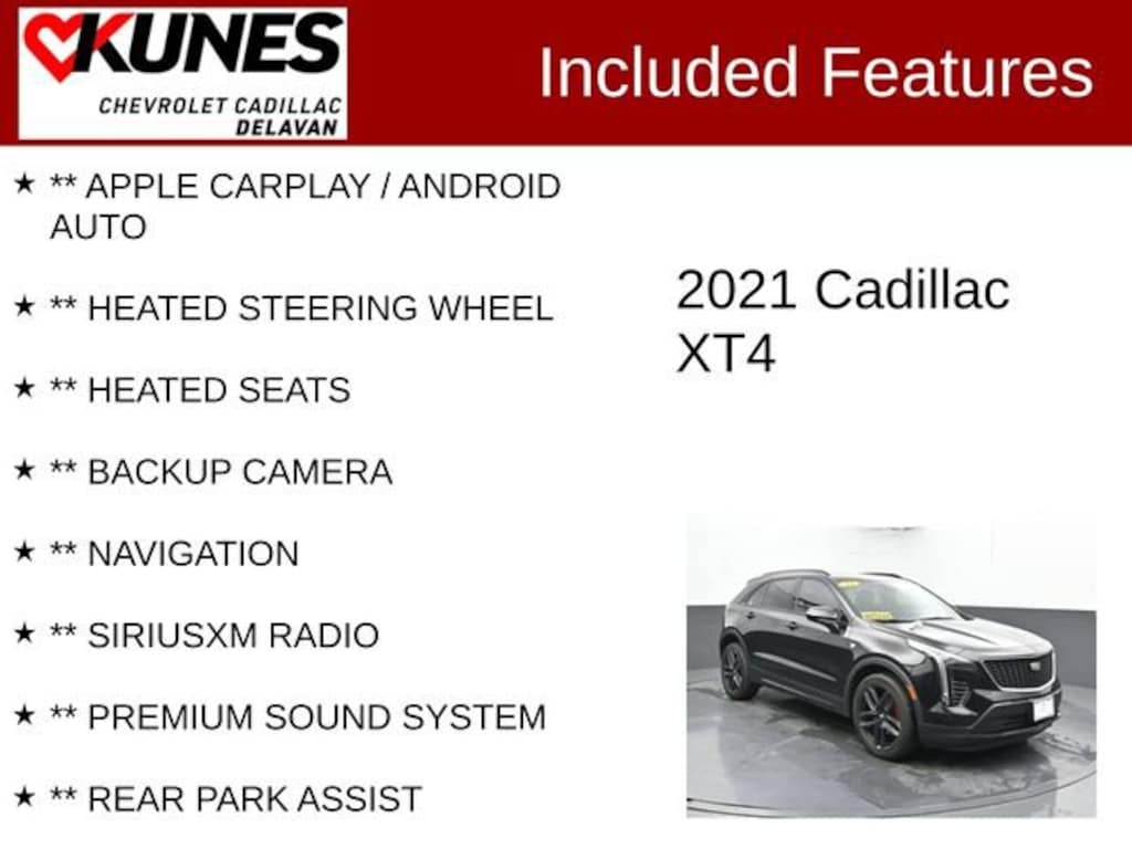 Used 2021 CADILLAC XT4 AWD Sport SUV
