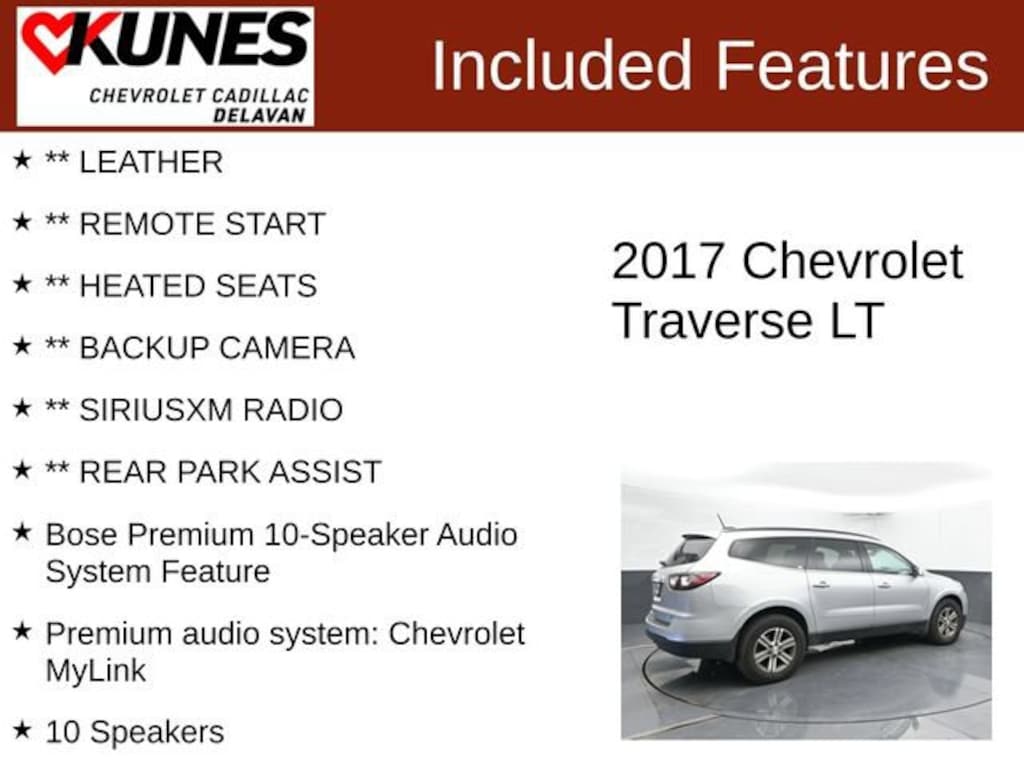 Used 2017 Chevrolet Traverse LT SUV