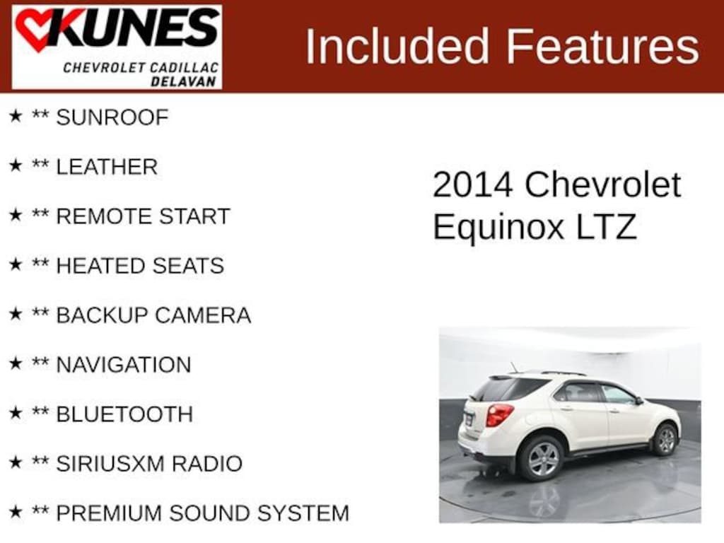 Used 2014 Chevrolet Equinox LTZ SUV