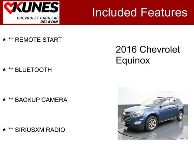 Used 2016 Chevrolet Equinox LT with VIN 2GNALCEK4G6129438 for sale in Delavan, WI