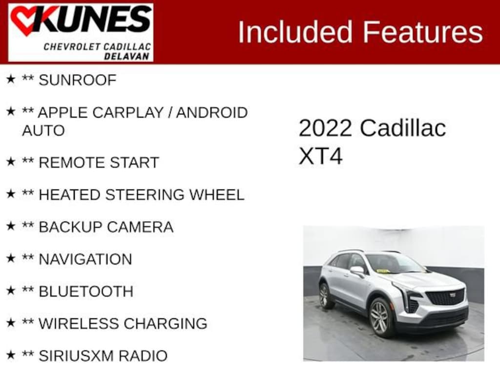 Used 2022 CADILLAC XT4 Sport SUV