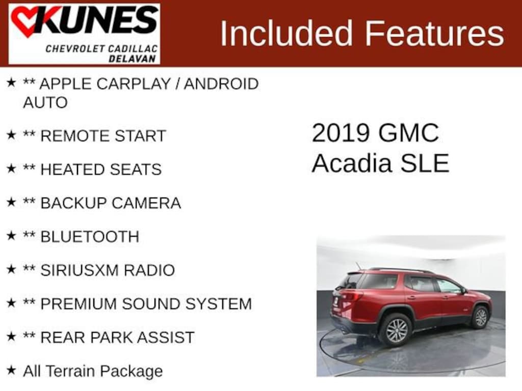 Used 2019 GMC Acadia SLE SUV