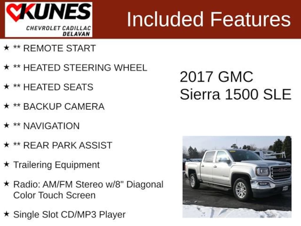 Used 2017 GMC Sierra 1500 SLE Truck
