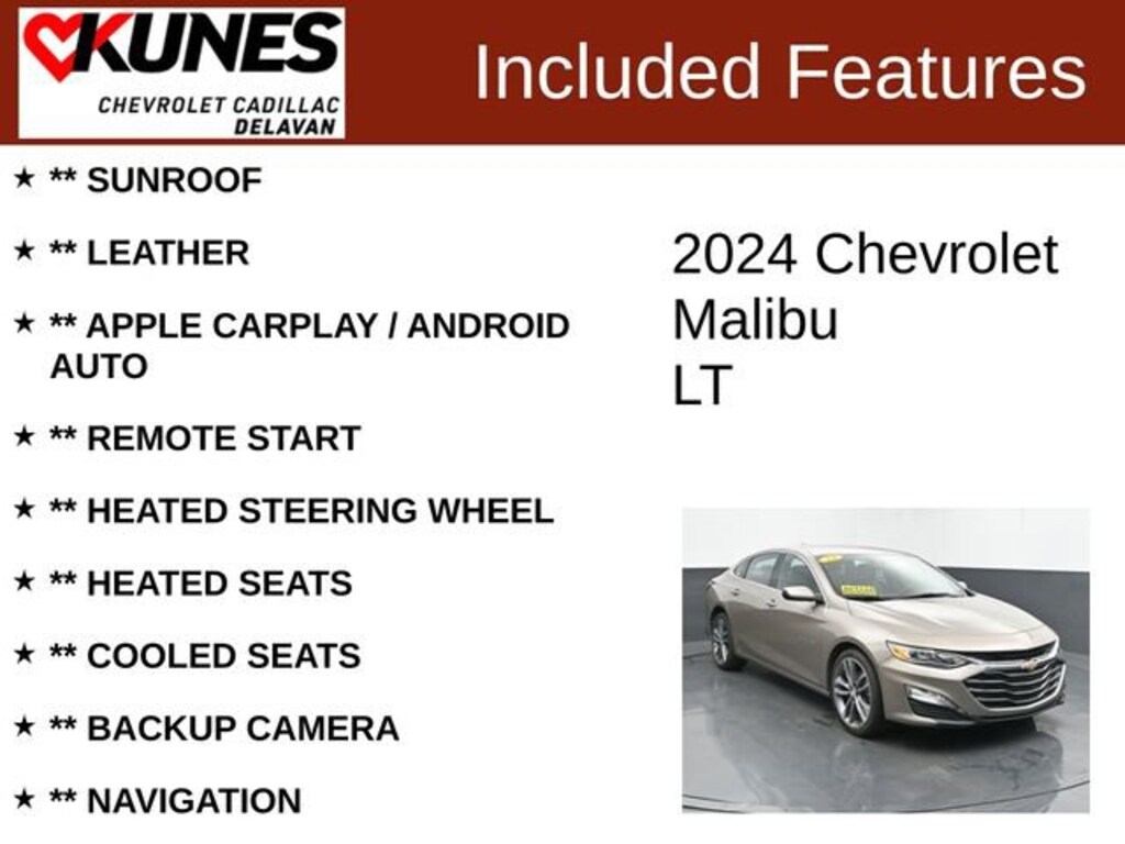 Used 2024 Chevrolet Malibu 2LT Car
