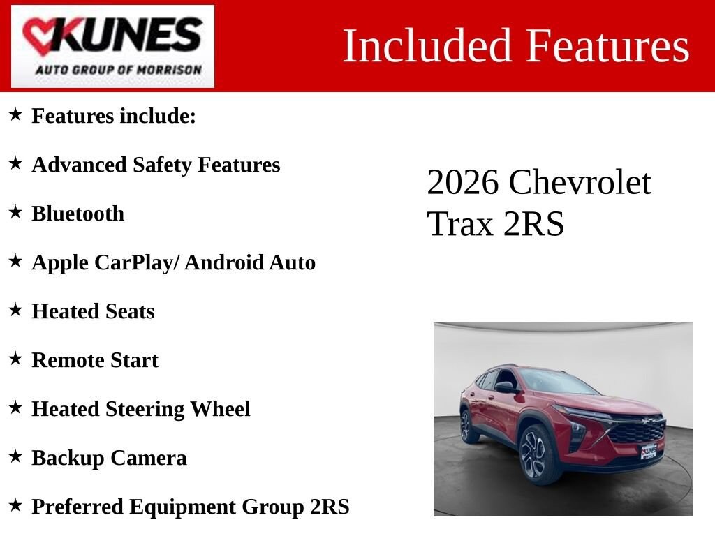 New 2026 Chevrolet Trax 2RS SUV