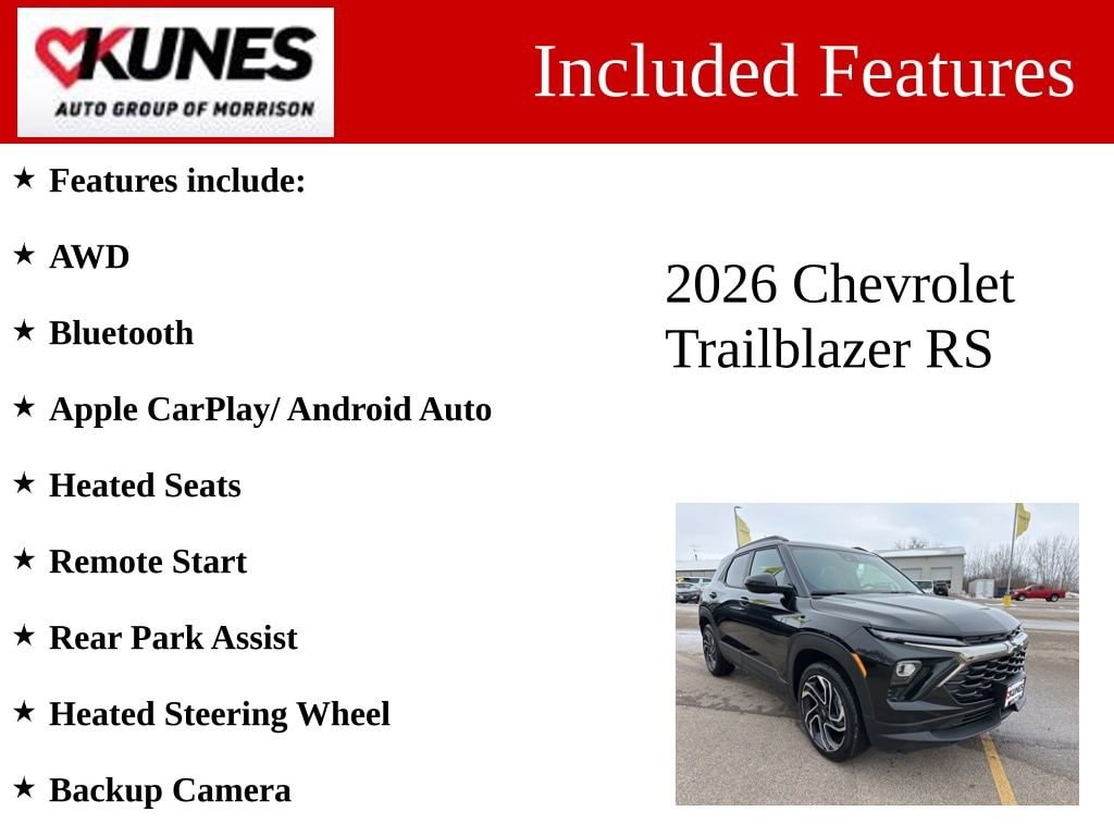 New 2026 Chevrolet Trailblazer RS SUV