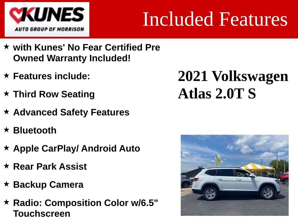 Used 2021 Volkswagen Atlas 2.0T S