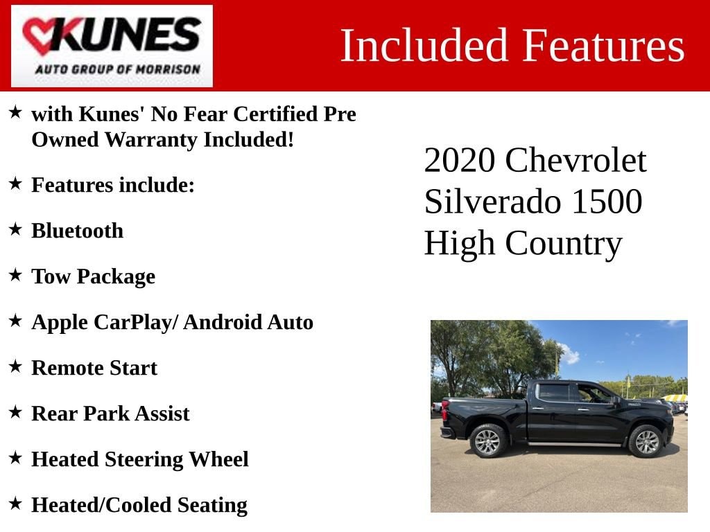 Used 2020 Chevrolet Silverado 1500 High Country Truck