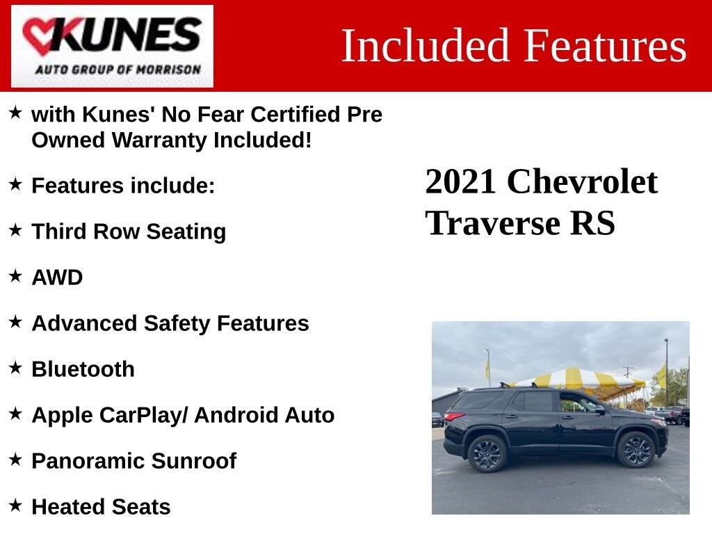 Used 2021 Chevrolet Traverse RS SUV