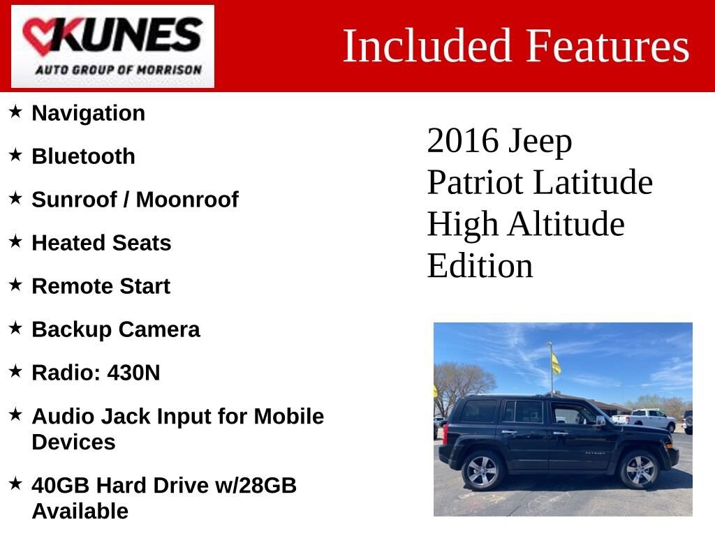 Used 2016 Jeep Patriot High Altitude Edition
