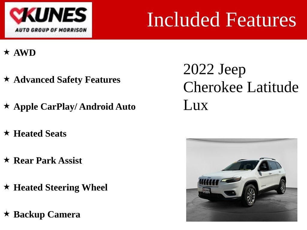 Used 2022 Jeep Cherokee Latitude Lux SUV