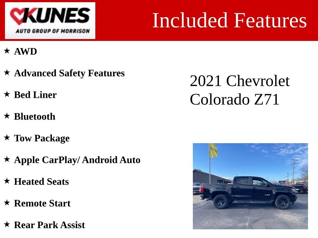 Used 2021 Chevrolet Colorado Z71 Truck
