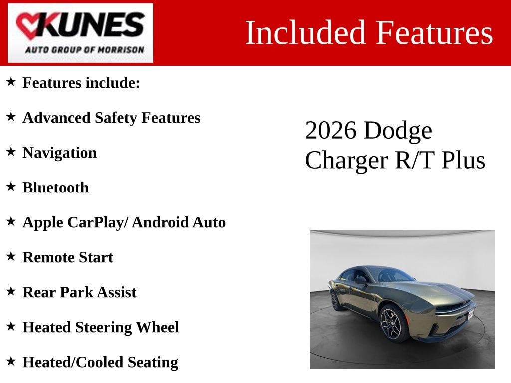 New 2026 Dodge Charger R/T Plus Sedan