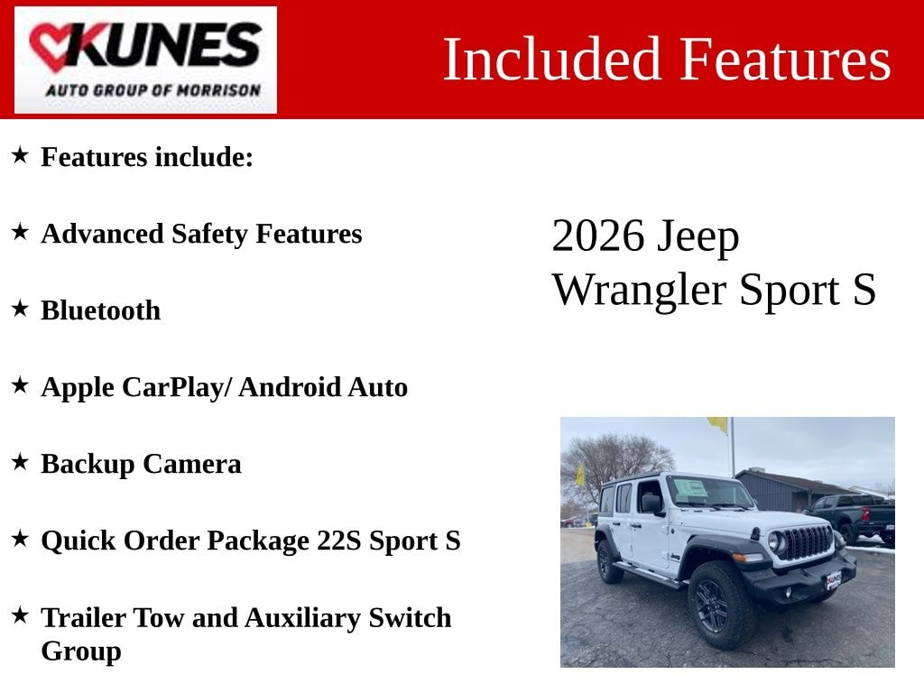 New 2026 Jeep Wrangler Sport S Sport Utility