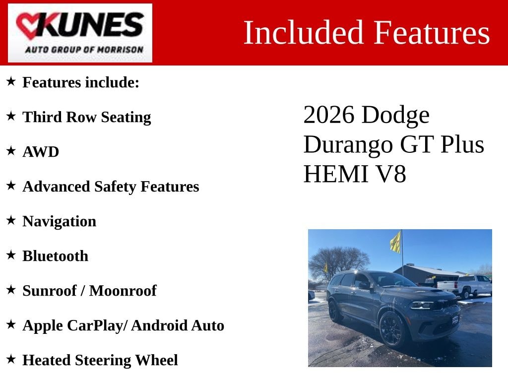 New 2026 Dodge Durango GT Plus Hemi V8 Sport Utility