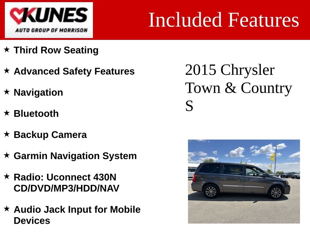 Used 2015 Chrysler Town & Country S Minivan/Van