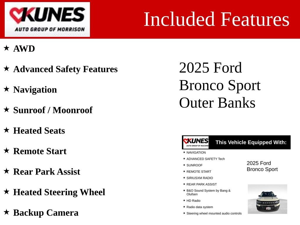 Used 2025 Ford Bronco Sport Outer Banks SUV