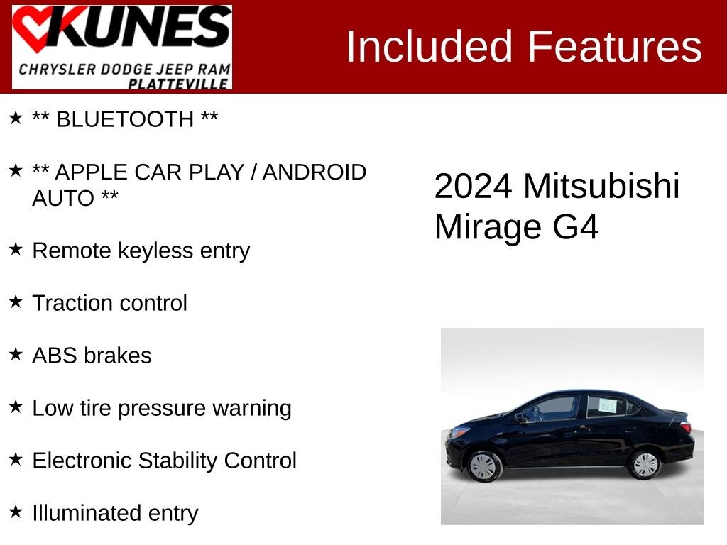 Used 2024 Mitsubishi Mirage G4 ES Sedan
