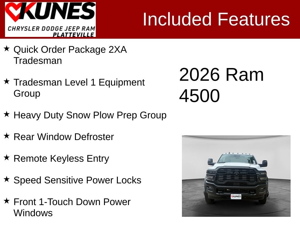 New 2026 Ram 4500 Tradesman Pickup