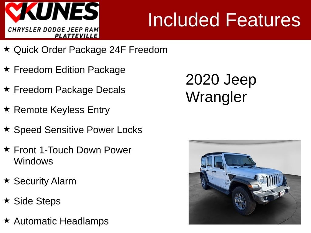 Used 2020 Jeep Wrangler Unlimited Sport SUV