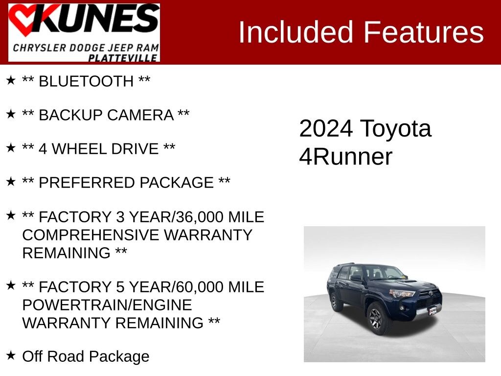 Used 2024 Toyota 4Runner TRD Off-Road SUV