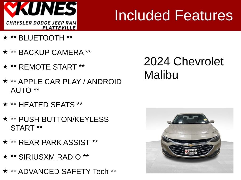 Used 2024 Chevrolet Malibu LT 1LT Sedan