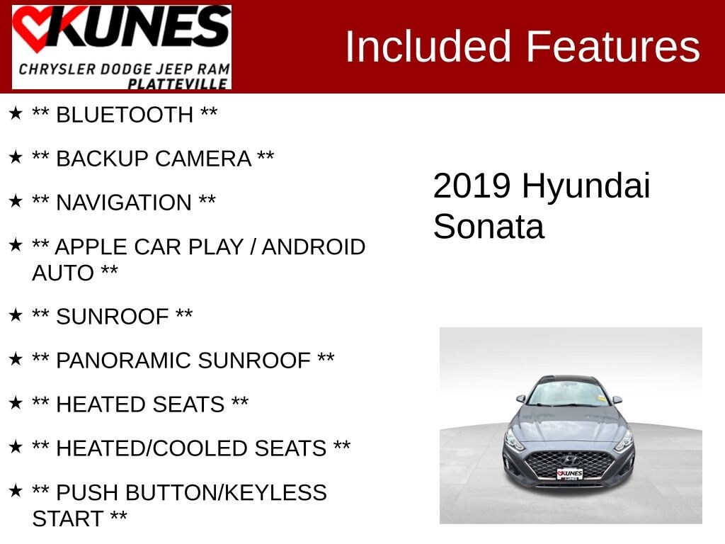 Used 2019 Hyundai Sonata Limited Sedan