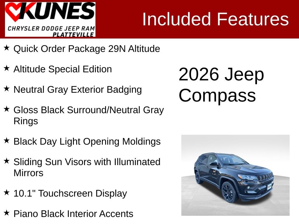 New 2026 Jeep Compass Latitude Sport Utility