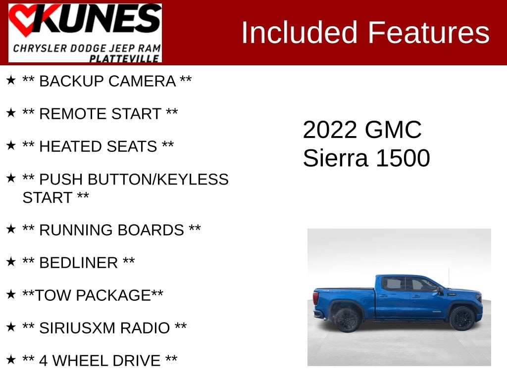Used 2022 GMC Sierra 1500 Elevation Truck