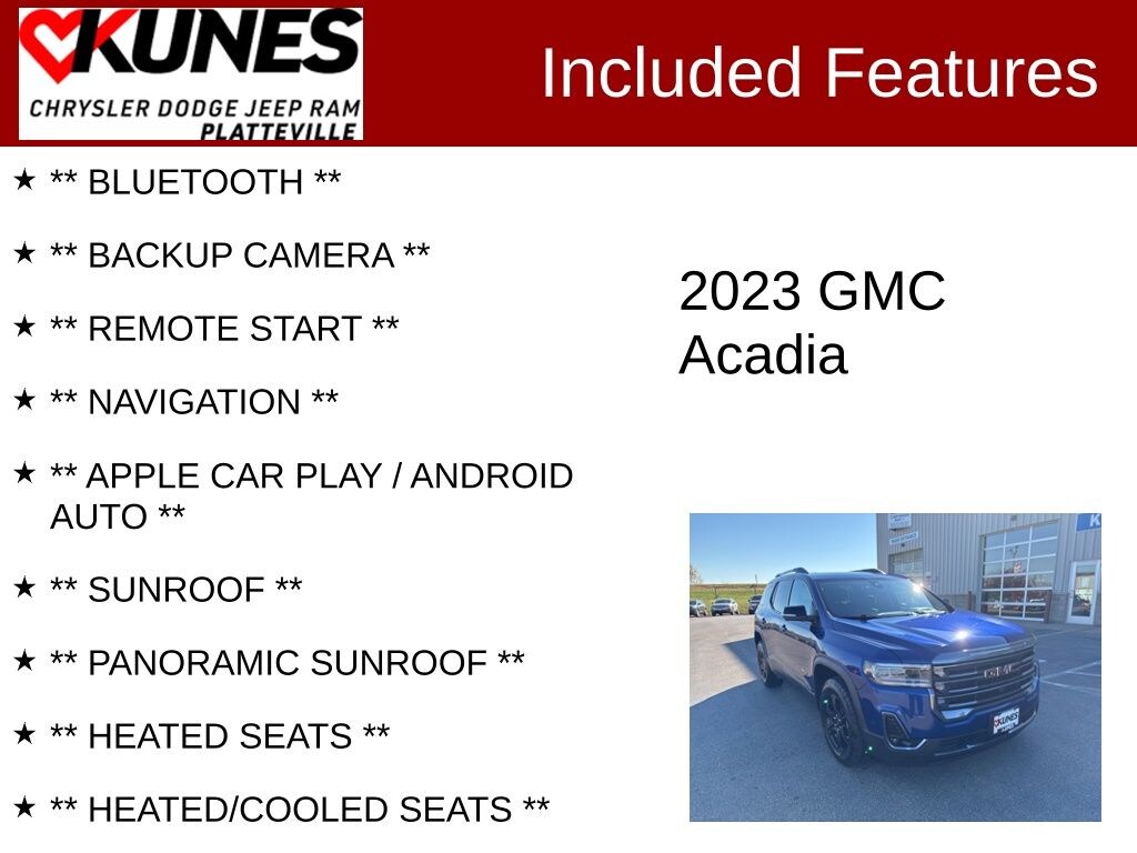 Used 2023 GMC Acadia AT4 SUV