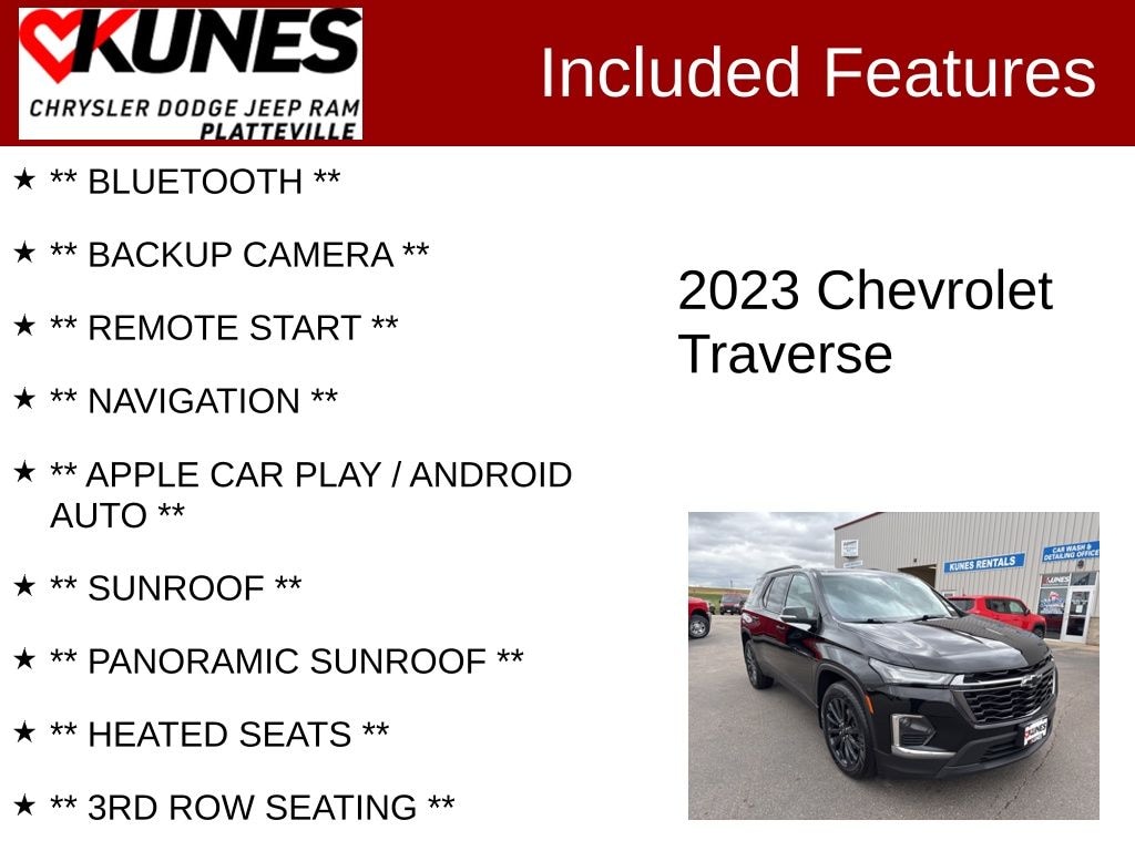 Used 2023 Chevrolet Traverse RS SUV