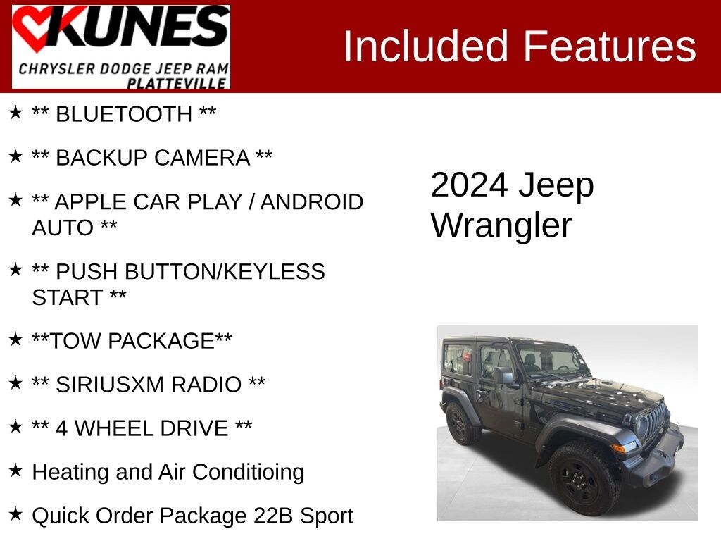 Used 2024 Jeep Wrangler Sport SUV