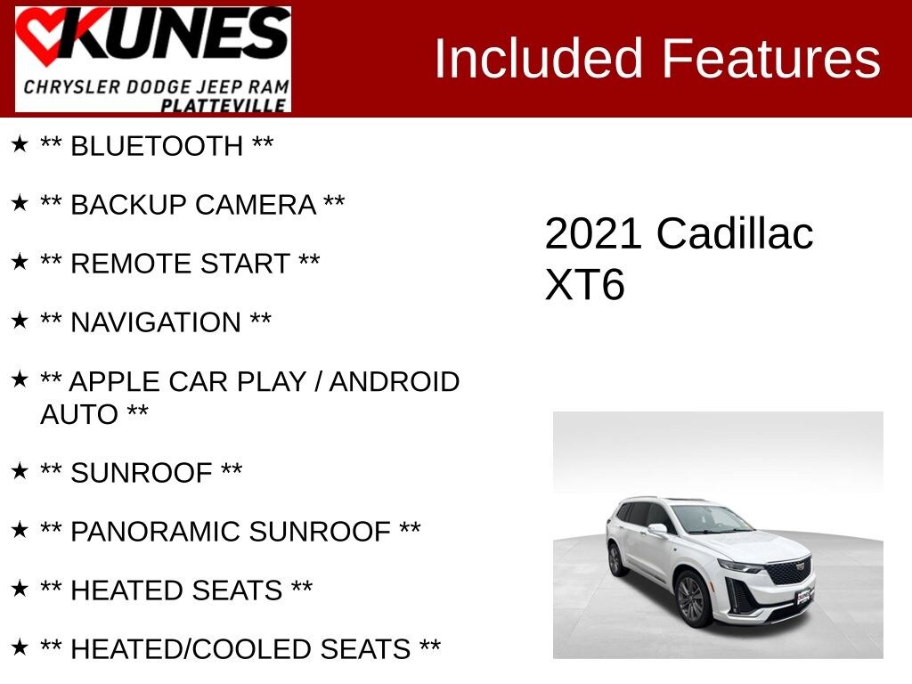 Used 2021 Cadillac XT6 Premium Luxury SUV