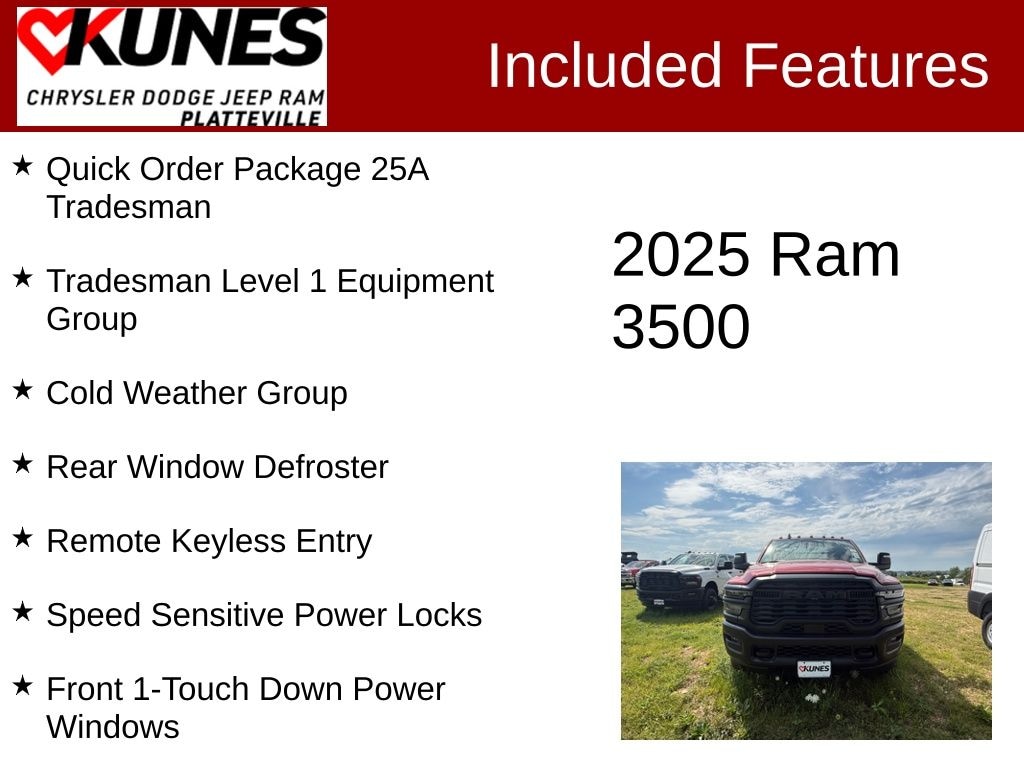 New 2025 Ram 3500 Tradesman 167.5 WB Pickup