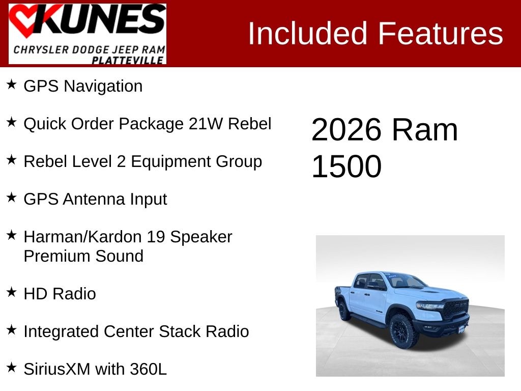 New 2026 Ram 1500 Rebel Pickup