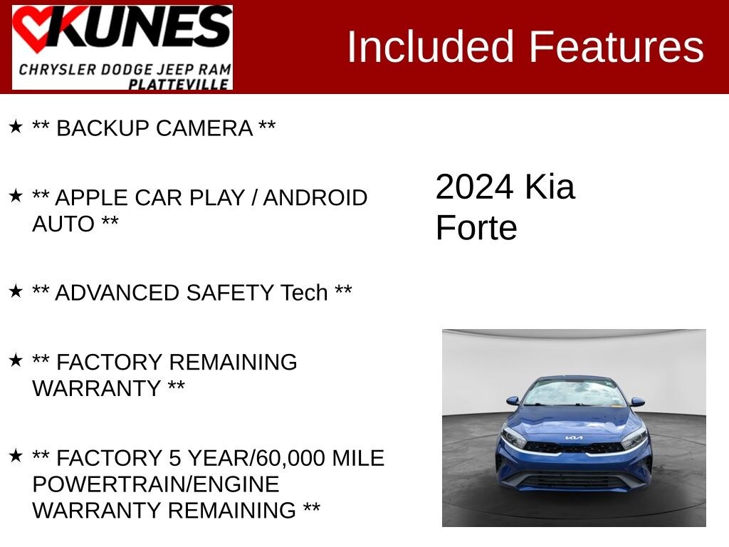 Used 2024 Kia Forte LXS Sedan