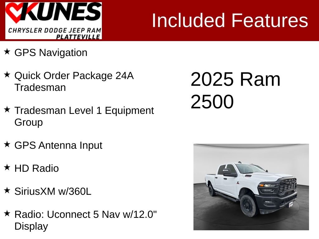 New 2025 Ram 2500 Tradesman Pickup