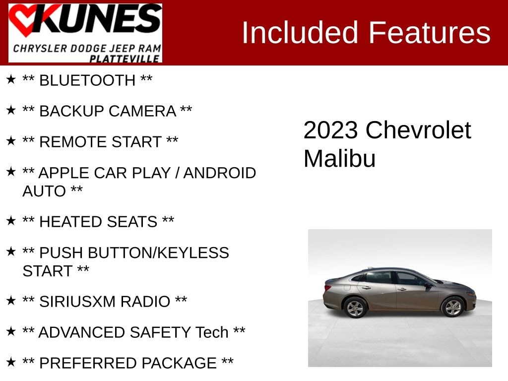 Used 2023 Chevrolet Malibu LT 1LT Sedan