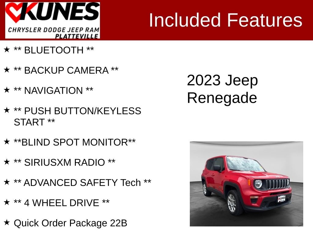 Used 2023 Jeep Renegade Latitude SUV
