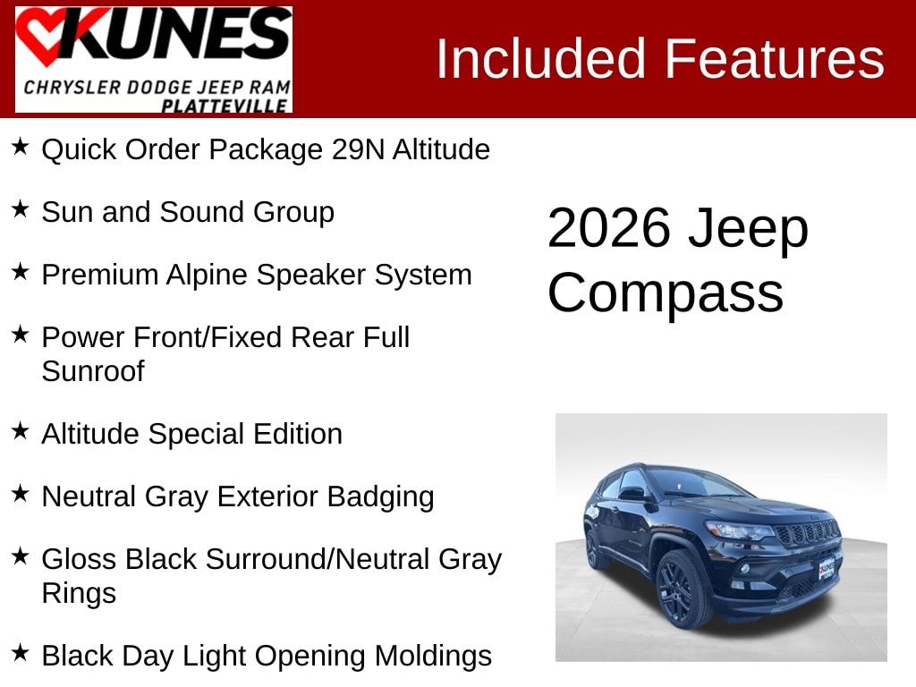 New 2026 Jeep Compass Latitude Sport Utility