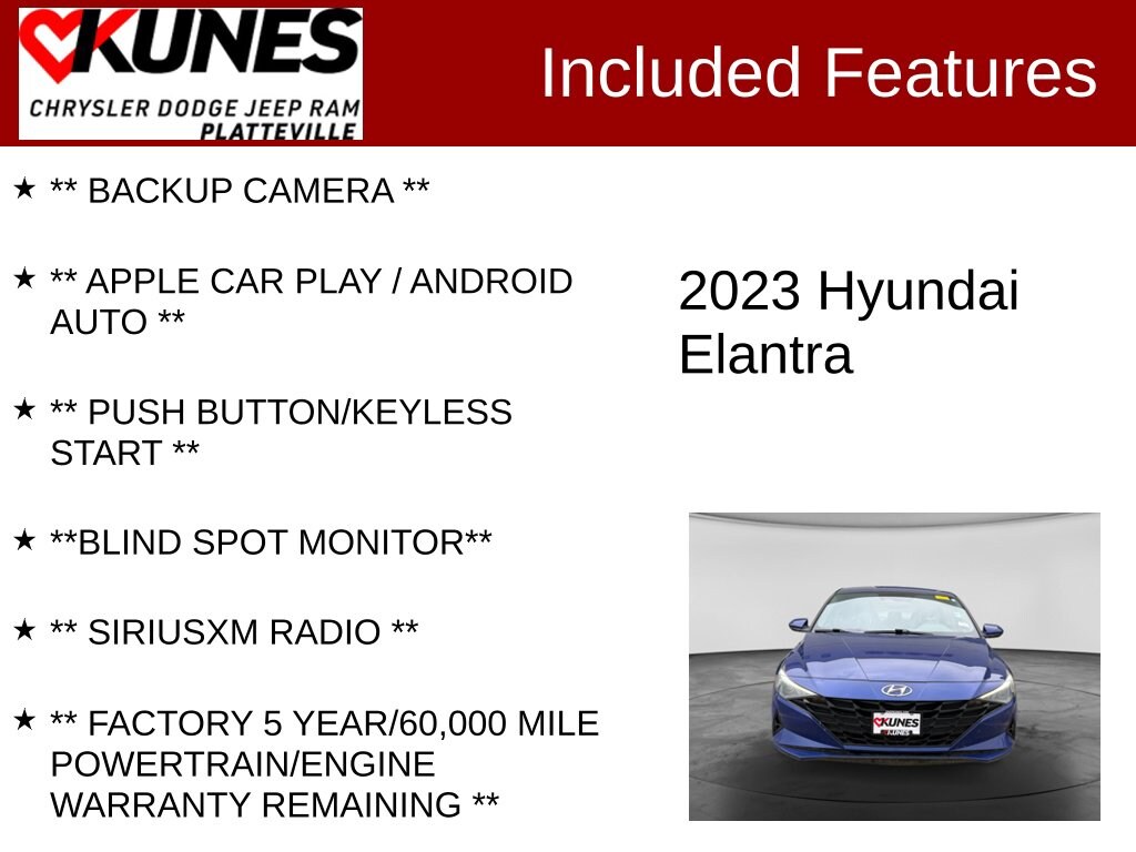 Used 2023 Hyundai Elantra SEL Sedan