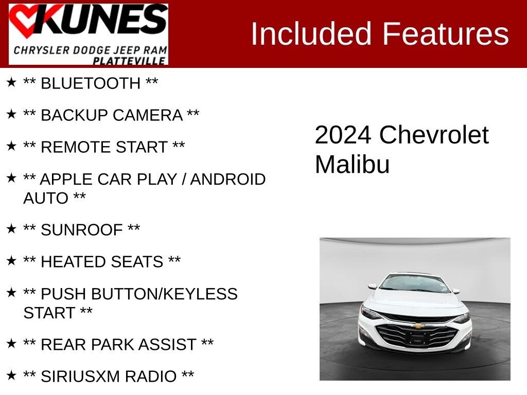 Used 2024 Chevrolet Malibu LT 1LT Sedan