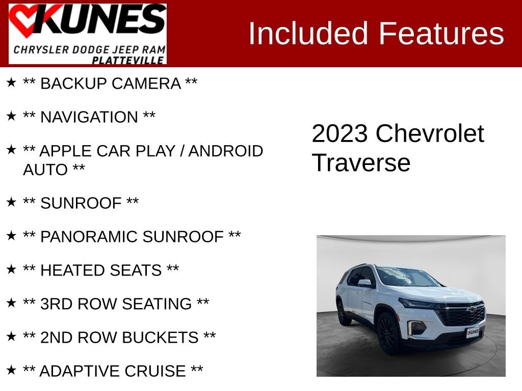 Used 2023 Chevrolet Traverse RS SUV