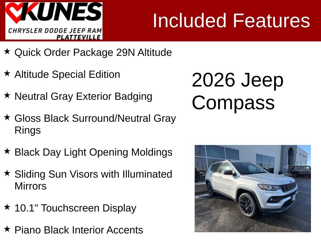 New 2026 Jeep Compass Latitude Sport Utility
