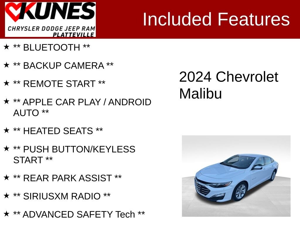 Used 2024 Chevrolet Malibu LT 1LT Sedan